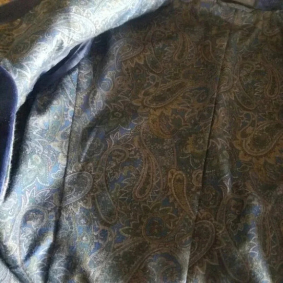 Ralph Lauren Navy Velvet Blazer Paisley Lined M - Picture 7 of 11